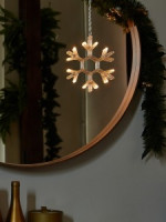 Фигура новогод. подвесн. Снежинка 18x19см 12LED (3xAAA не в/к) ULD-H1819-012/STA/3AAA Uniel