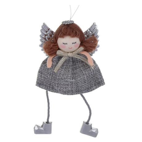 СНОУ БУМ Сувенир елочный Ангел 15 см, полиэстер, серый, 3 вида