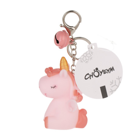 СНОУ БУМ Брелок "Лошадка-Единорог", 5,5х4,5х8см, ПВХ, металл, 2 дизайна