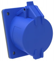 IEK MAGNUM силовая розетка CEE (разъем) встраиваемая ССИ-423 32А-6ч/200-250В 2Р+PЕ IP44