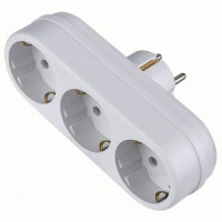 Perfeo разветвитель (тройник) &quot;RU POWER&#039;&#039; 3роз. 16А, с заземлением, белый (3L3) PF_C3359