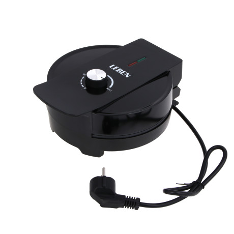 LEBEN Вафельница для бельгийских вафель с регулировкой темп., 1200Вт, d=197мм, 220в