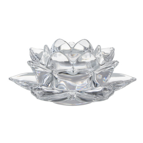 Подсвечник тм LADECOR "Цветок лотоса" стеклянный, 12,5x12,5x5 см