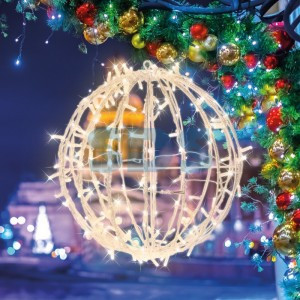 Фигура новогод. Шар 120 см, 600LED  теплый белый, мерц., Neon Night 501-629