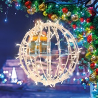 Фигура новогод. Шар 120 см, 600LED  теплый белый, мерц., Neon Night 501-629
