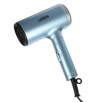 LEBEN Фен, 1600 Вт, 3 темп. режима, металл, пластик, голубой