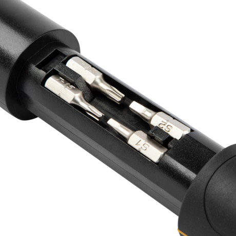 Отвертка реверсивная с револьверным механизмом, 11 шт, сталь S2  Denzel