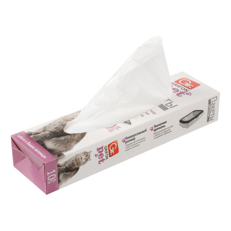 Пакеты для кошачьих лотков GRIFON, 45х30х29,5см, 15мкм, 10шт
