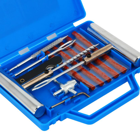 ЕРМАК Набор для ремонта бескамерных шин в кейсе 12 предметов