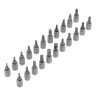Набор инструментов, 1/4", CrV, 120 зубьев, 42 предмета Gross