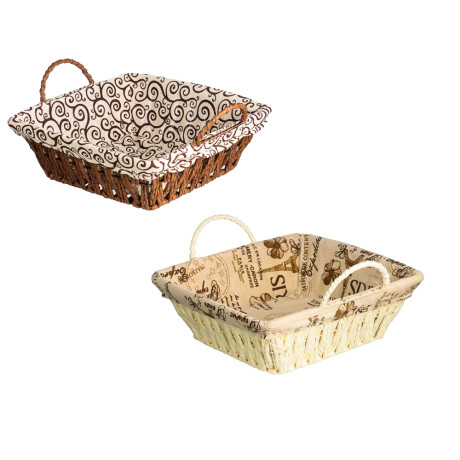 Корзинка плетеная тм VETTA Амелия, 22х22х8см, 2 дизайна