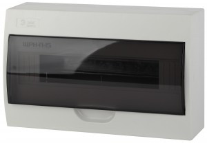 ЭРА SIMPLE бокс (корпус) пластик ЩРН-П-15 мод. навесной БЕЛЫЙ с дымчатой дверцей IP41