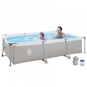 Бассейн прямоугольный со стальным каркасом Avenli 3.0м*2.07м*65cм 17771EU, фильтр-насос 300 галлонов