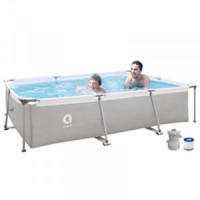 Бассейн прямоугольный со стальным каркасом Avenli 3.0м*2.07м*65cм 17771EU, фильтр-насос 300 галлонов
