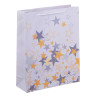 Пакет подарочный бумажный, L 26x32x9 см, звезды, 128 гр, 4 цвета