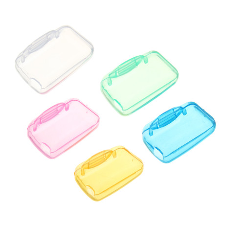 Набор футляров для зубных щёток тм VETTA, пластик, 3,5х2х2 см, 5 цветов