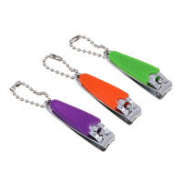 ЮНИLOOK Книпсер для ногтей с силиконовой ручкой и пилкой, длина лезвий 10мм, металл, 5,2см, 2-3 цвет