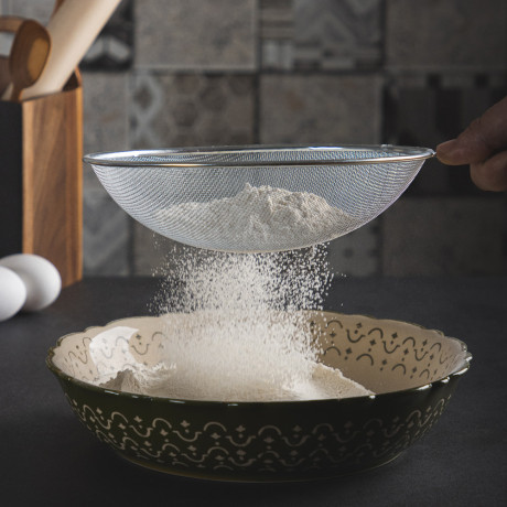 Сито с ободом и ручкой 21см, металл