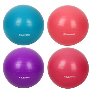SILAPRO Мяч для фитнеса гимнастический, ПВХ, d 65см, 800г, 4 цвета