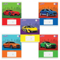 Тетрадь 12 л. ЮНЛАНДИЯ линия, обложка картон, &quot;АВТО-КЛАСС&quot;, 105634