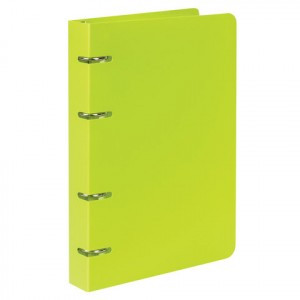 Тетрадь на кольцах А5 (160х215 мм), 80 л., пластиковая обложка, клетка, BRAUBERG, "Салатовый", 40325