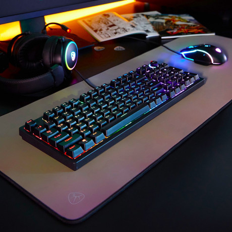 BY Игровая клавиатура проводная механическая Scutum FULL SIZE 96 кл., Outemu "Brown", RGB, 2м