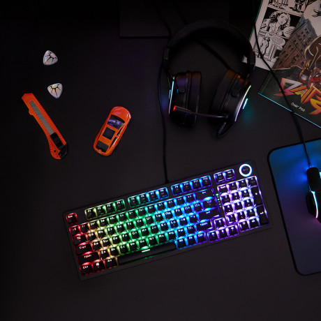 BY Игровая клавиатура проводная механическая Scutum FULL SIZE 96 кл., Outemu "Brown", RGB, 2м