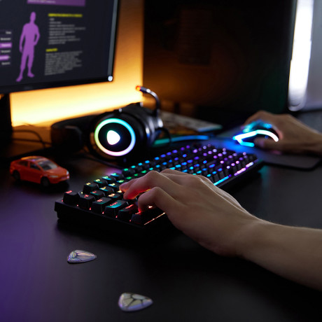 BY Игровая клавиатура проводная механическая Scutum FULL SIZE 96 кл., Outemu "Brown", RGB, 2м