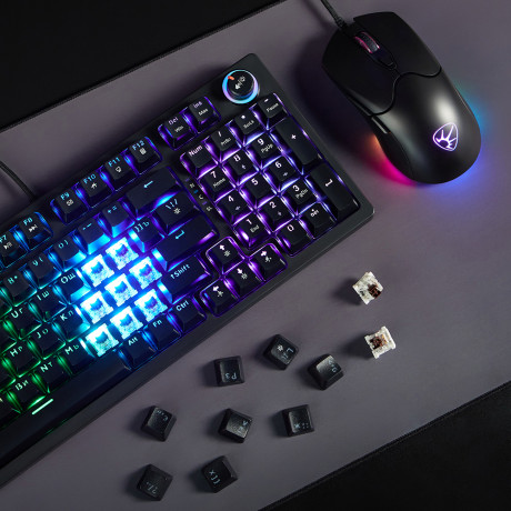 BY Игровая клавиатура проводная механическая Scutum FULL SIZE 96 кл., Outemu "Brown", RGB, 2м