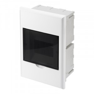 Kranz бокс (корпус) пластик. ЩРВ-П-4 мод. встраив, прозр. дверц IP41 KR-11-0204