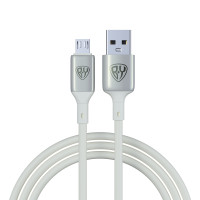BY Кабель для зарядки Space Cable Pro Micro USB, 1м, Быстрая зарядка QC3.0, штекер металл, белый