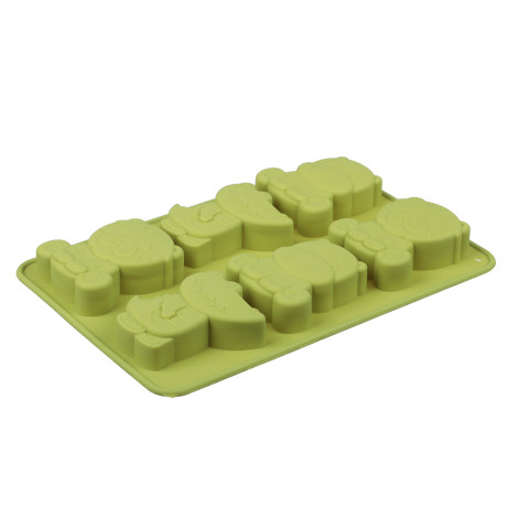 VETTA Форма для выпечки 6 ячеек 23,5х16х2см "Зверята", силикон, 3 цвета