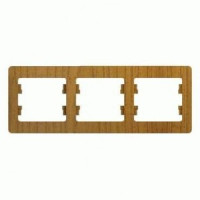 Systeme Electric GLOSSA рамка СУ 3 мест. темный дуб (горизонт.) GSL000503 (5!)