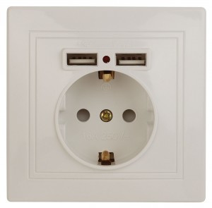 ЭРА Intro Plano роз. СУ 1 мест. земля шторки, 16А+2хUSB 2,1А, сл.кость 1-410-02 53943