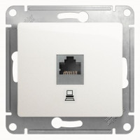 Systeme Electric GLOSSA мех. роз. комп. СУ 1 мест. перламутр (пл.осн. RJ45) GSL000681K (10!)