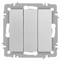 ЭРА Intro Accent мех. выкл. СУ 3 кл. 10А 250В, алюминий 6-106-03