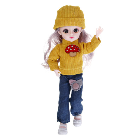 ИГРОЛЕНД Кукла шарнирная, 30 см, в ПВХ боксе, PVC, PP, 6,5х10х30 см,  4 дизайна