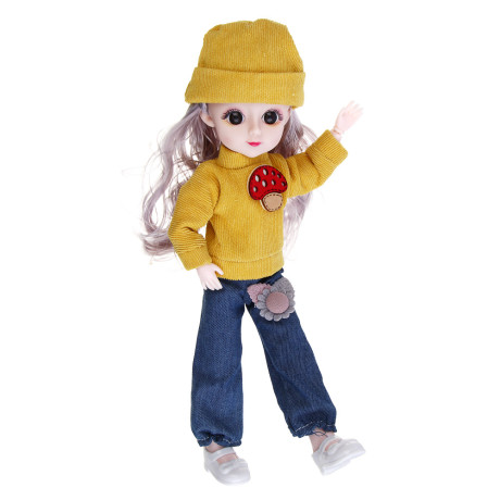 ИГРОЛЕНД Кукла шарнирная, 30 см, в ПВХ боксе, PVC, PP, 6,5х10х30 см,  4 дизайна