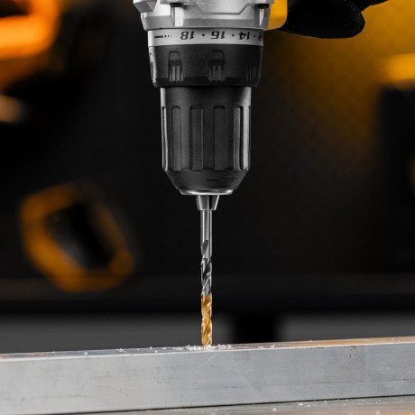 Сверло спиральное по металлу 5 x 86мм, Р6М5, Golden Tip, многогранная заточка Denzel