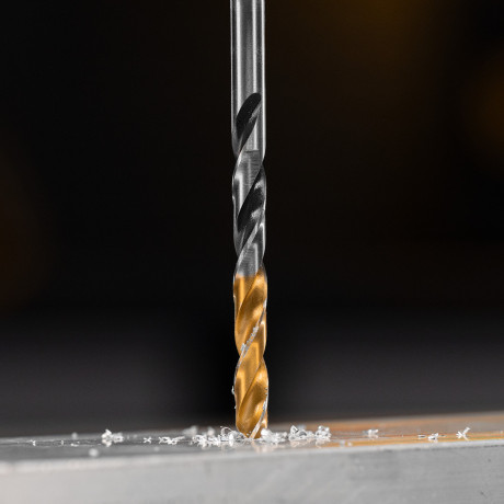 Сверло спиральное по металлу 5 x 86мм, Р6М5, Golden Tip, многогранная заточка Denzel