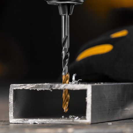 Сверло спиральное по металлу 5 x 86мм, Р6М5, Golden Tip, многогранная заточка Denzel