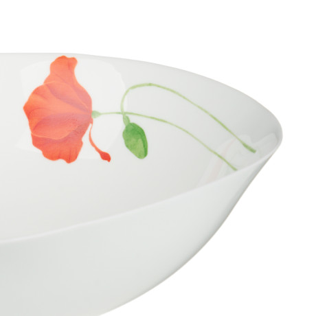 MILLIMI Маки Салатник, опаловое стекло, 1430мл, 23х6.7см, квадратная форма