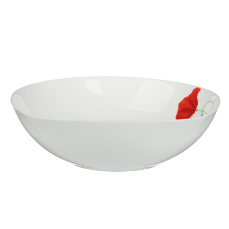 MILLIMI Маки Салатник, опаловое стекло, 1430мл, 23х6.7см, квадратная форма