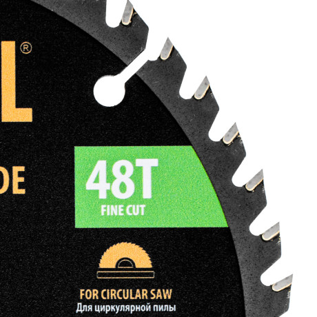 Пильный диск по дереву ф165 х 20 мм, 48 зубьев Denzel