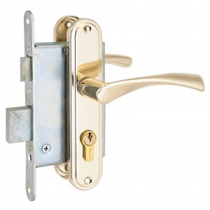 СТАНДАРТ Россия ЗВ4-7.04С голд золото 3 кл 1 ригель м/о 55мм Замок врезной с/руч  (10)