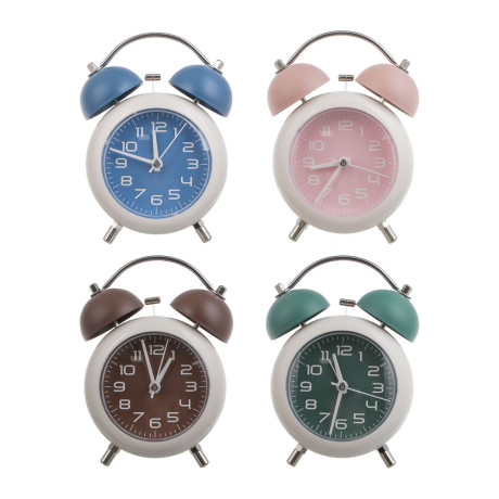 Будильник тм LADECOR CHRONO 10,5x5,5x15,5 см, пластик, металл, 1xAA, 4 вида