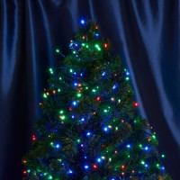 Feron Гирлянда-нить 1000LED мульти 20м., 60w 230V зелен.шнур 3м (с контролером) IP20 CL10 48182