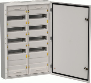 IEK TITAN 5 щит (корпус) метал. ЩРн-120 (2х60) (835х570х140) навес серый IP54 TI5-50-N-2X060-54-7035