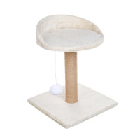 Когтеточка-столбик для кошек тм VETTA, с лежанкой и игрушкой, 30x30x40см