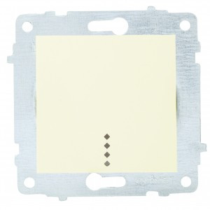 OVIVO мех. выкл. СУ 1 кл. 10А (инд.) крем (ко всем рамкам) 600-000202-201